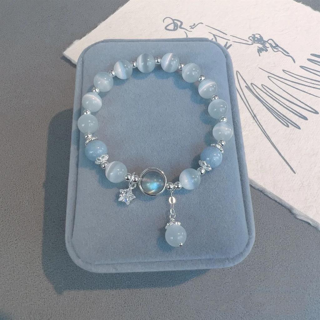 JYL TS Bracelet Blue Tears Obsidian -Channels Calm & Attracts Emotional Luck