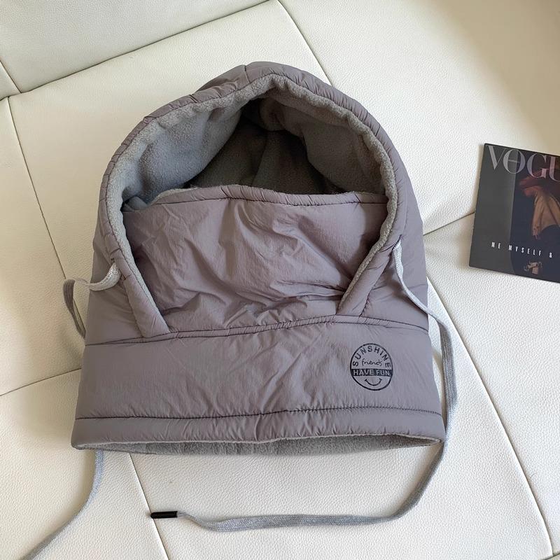 

Мужская зимняя ветрозащитная шапка с теплыми наушниками и маской для верховой езды One Size (56-58cm) светло-серый