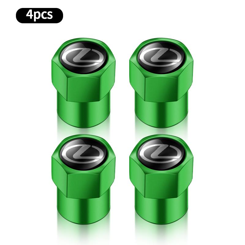 4PCS Car Badge Wheel Tires Valve Caps Metal Tyre Dust Covers For Lexus F-SPORT ES RX NX LS UX LM LX GX LC RZ IS CT GS RC HS