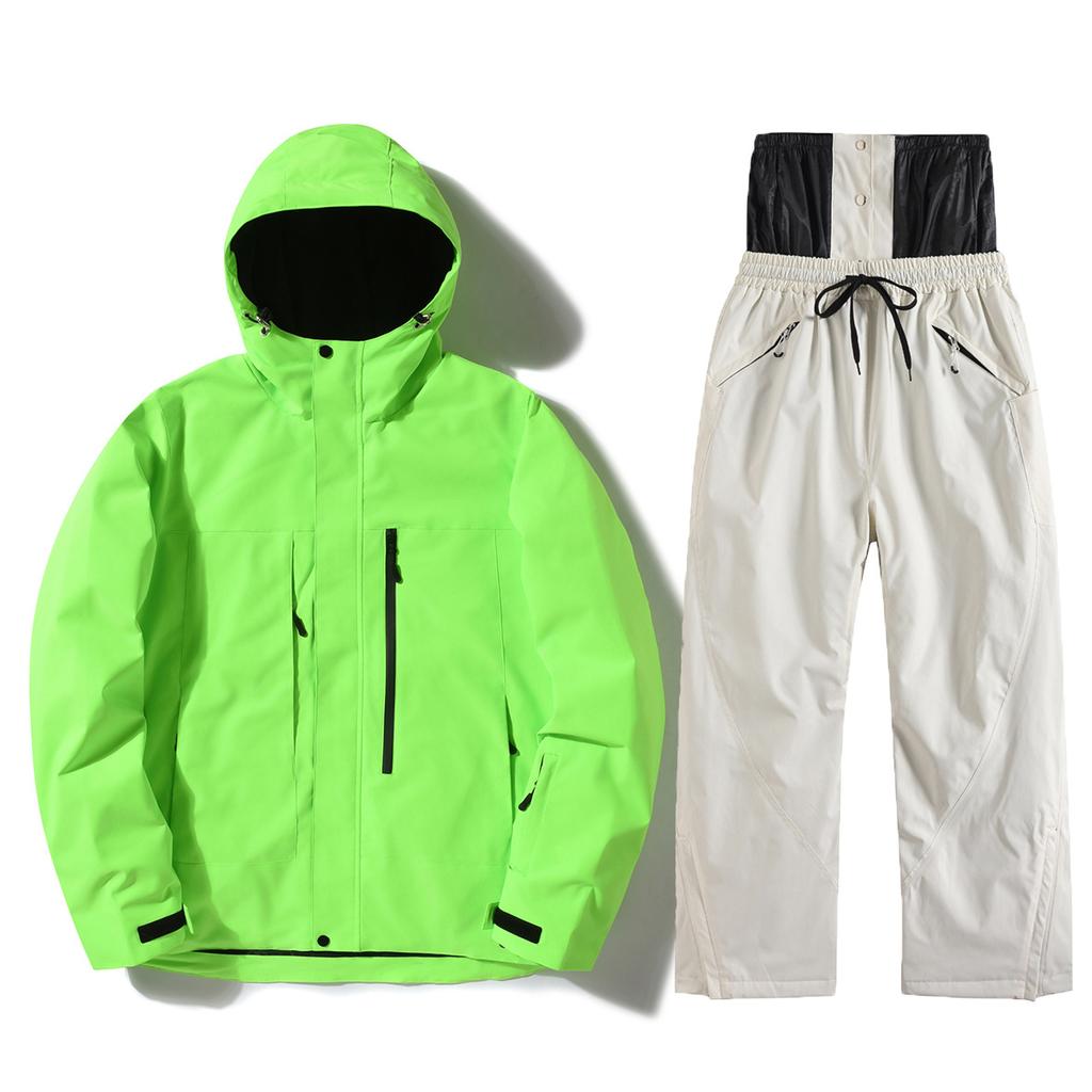 Men's and Women's Ski Suit Outdoor Winter Warm Snowboard Suit Waterproof Windproof Skiing Jacket and Pants Set Oversize Breathable Insulated Snow Suit
