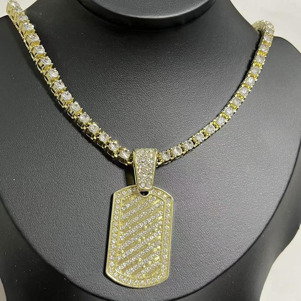 European-American Exaggerated Hip Hop Rhinestone Pendant Jewelry for Men & Women