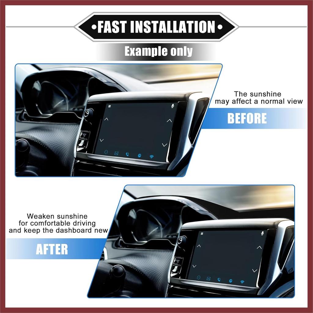 Car Dashboard Cover Mat Compatible for Buick LaCrosse 2005-2008, Protective Polyester Black Center Console Interior Trim Dash Board Mat Replace Parts