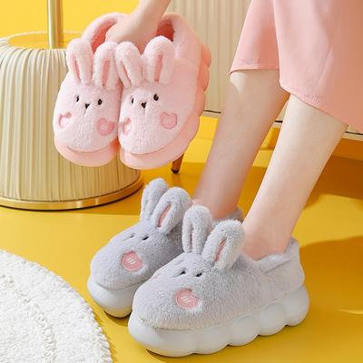 Pantofole in cotone, suola spessa da donna, confezione completa e graziose scarpe postpartum calde in peluche
