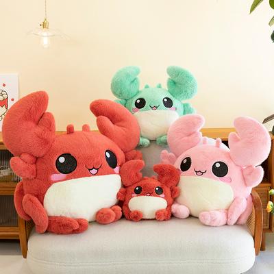 Weiches und süßes kleines Krabben-Plüschtier, Cartoon-Schlafkissen, Mädchenpuppe, Puppe, Geburtstagsgeschenkkissen
