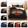 Harley Motorcycle Digital Print Bedding Set - 3 Pieces