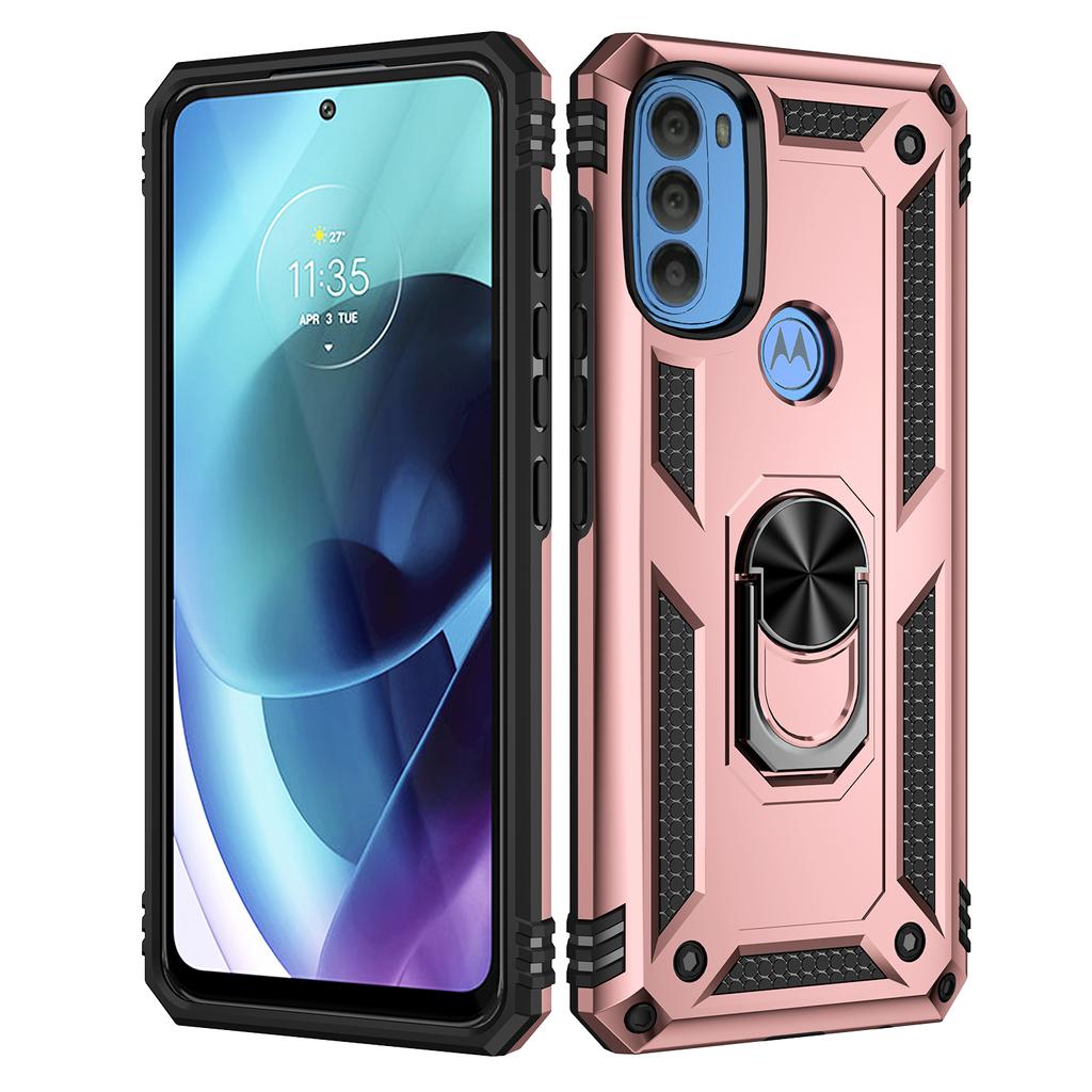 Case for Motorola Moto G71 5G Shockproof Bumper Armor Military Protective Magnetic Holder Ring Cover for Moto G 71