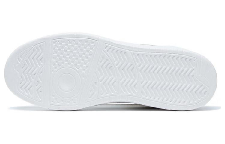 Li Ning Line 2.0 Synthetic Leather Slip Resistant Abrasion Resistant Low top Skateboard Shoes Men's White Green AGCT337-1