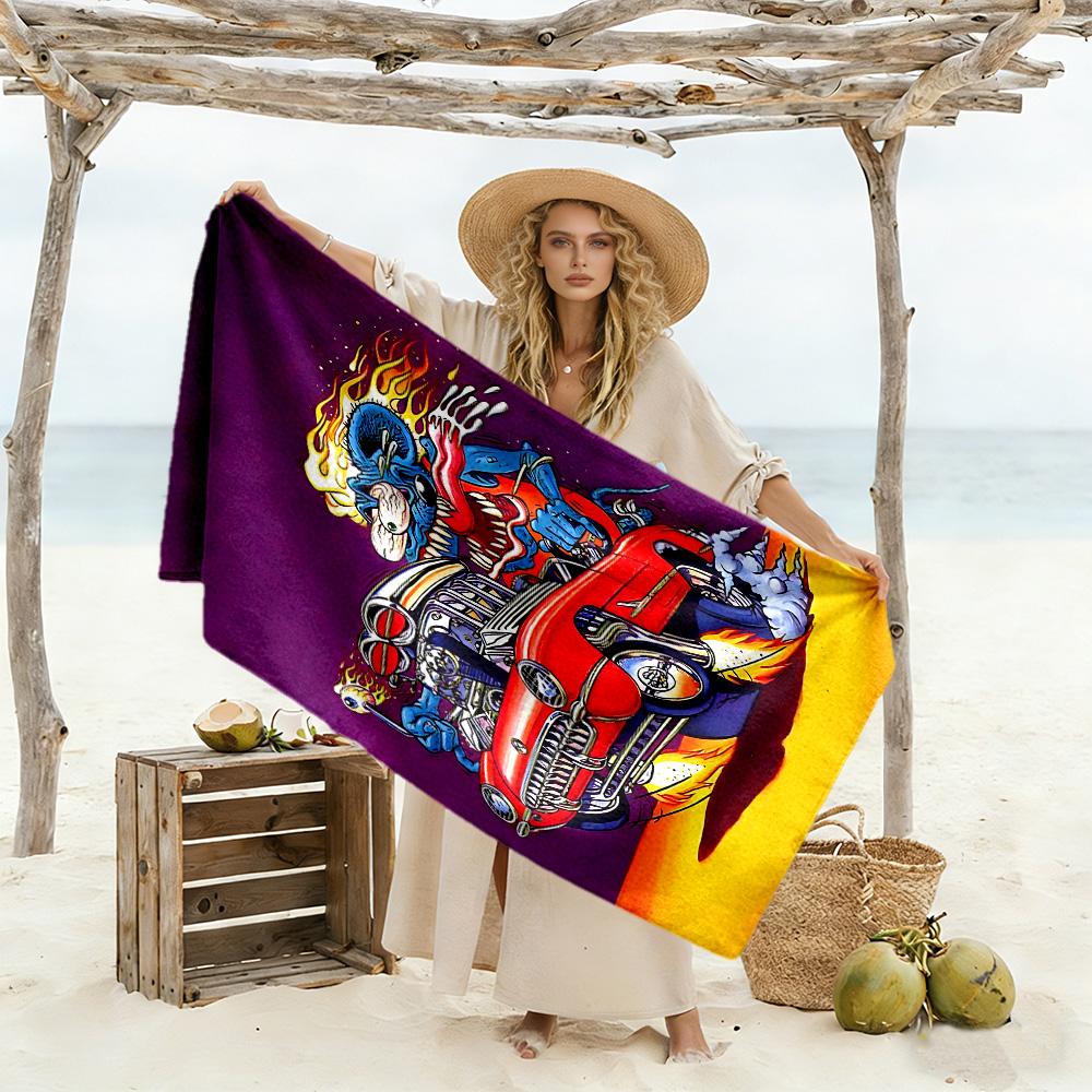 Christmas Grinch Gifts Soft Beach Towel Lightweight Summer Vacation Towel Fashion Lovers Wedding Party Gift
