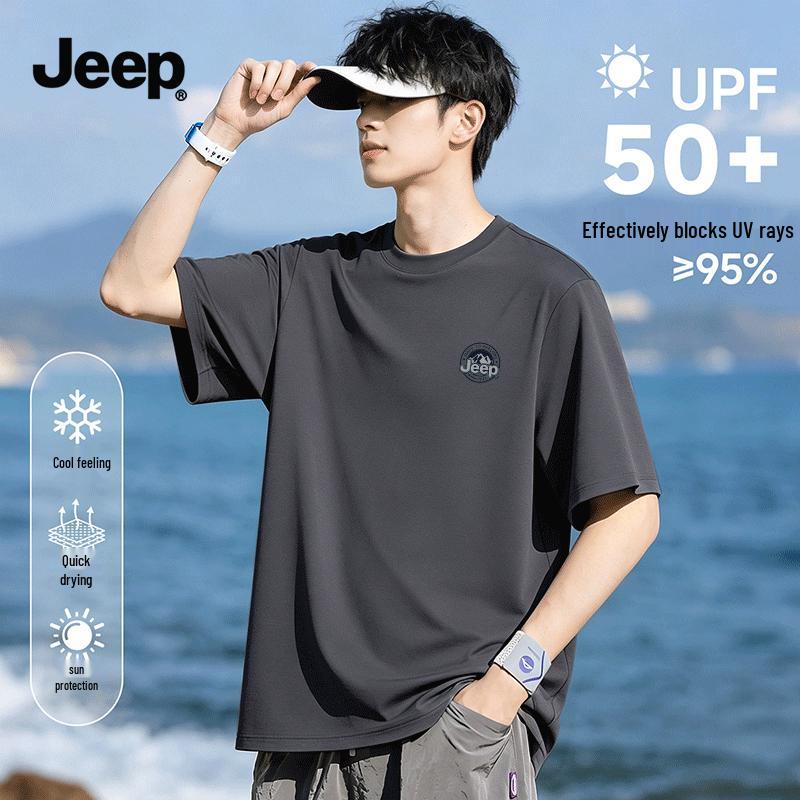 JEEP Men s Quick-Dry Cooling Fitness T-Shirt 3XL темно-серого