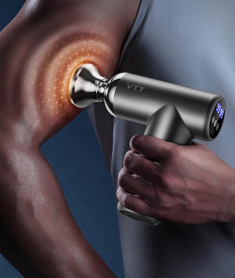 VTT Mini Fascia Massage Gun for Women - Multifunctional Electric Massager with Replaceable Head