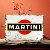 Vintage Martini Metal Sign    Retro Wall Art with Classic Branding Perfect for Bars for Man Caves and Bedroom Decor Easy To