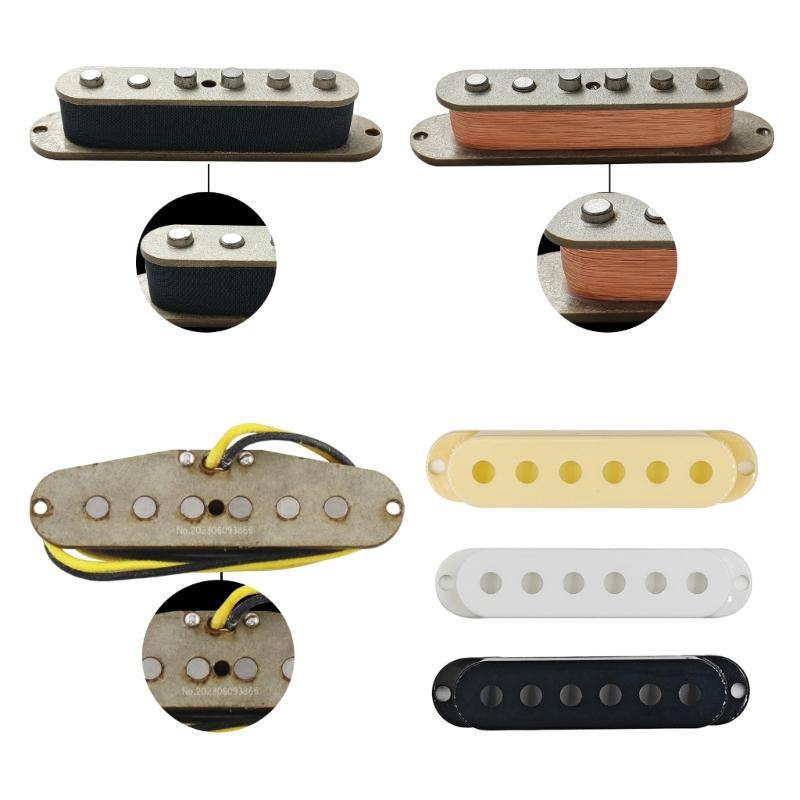 6 Strings Guitar Pickups Single Noise Reductions Pickups Single Coil Electric Guitar Pickup Neck and Bridge Guitar Parts