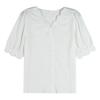 Shirt Female Design Sense Niche Top Three-quarter Sleeves Loose Summer T-shirt Lace Stitching Chiffon Shirt Professional Top Suit Suit