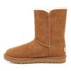 UGG Bailey Button Charm Suede Warm Non-Slip Metal Letter Comfortable Mid-Calf Snow Boots Women Boots Brown 1114970-CHE