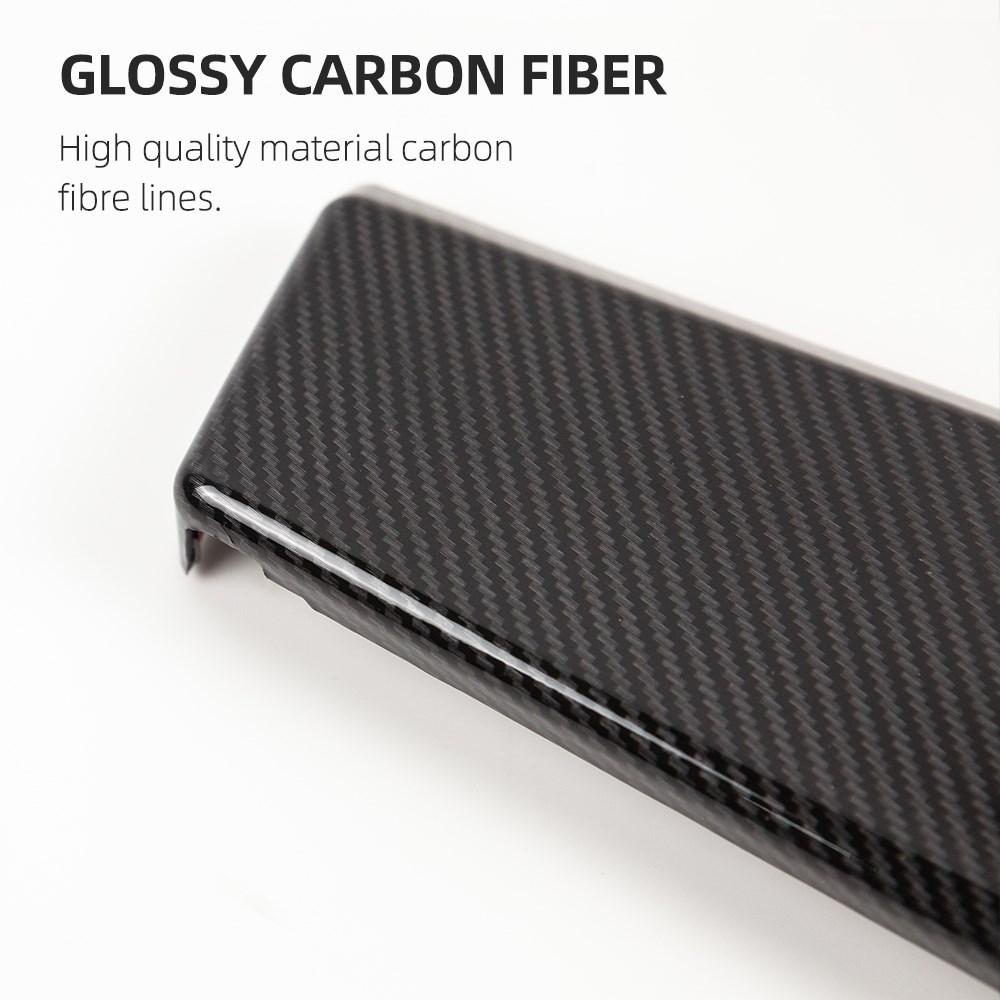 Heenvn For Tesla Model 3 2017-2023 Model Y 2021-2024 Carbon Fiber ABS Car Center Console Trim Door Side Dashboard Decor Cover