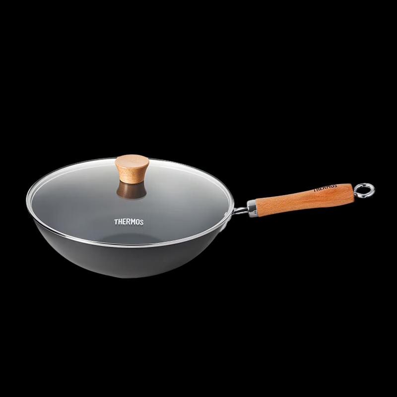Thermos IW Series 30cm Rust-Proof Carbon Steel Wok
