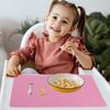 Stain-proof Baby Placemat Easy-clean Silicone Mat Heat Resistant Silicone Placemat with Raised Edges for Kids Crafts for Kitchen