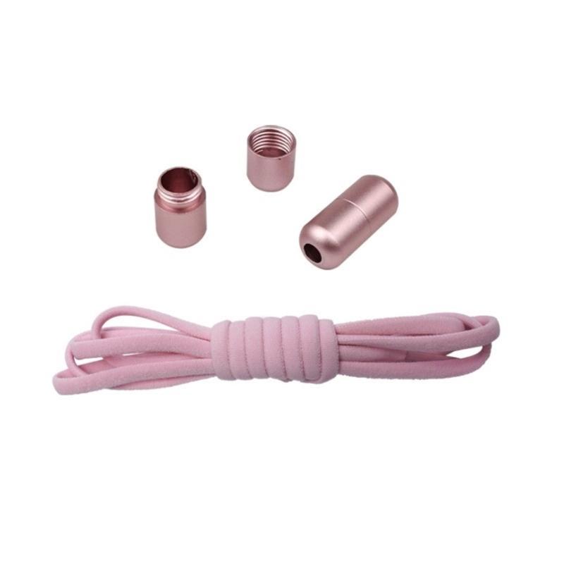 Unisex Convenient Slip On Shoelace Accessories Elastic No Tie Shoe Laces with Metal Aglets for Commuting Sports Travel