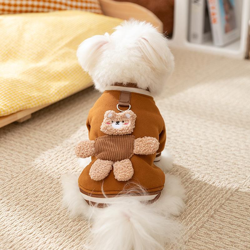 Pet Dog Clothes Cute Print Dog Hoodies for Small Dogs Winter Dog Coat Puppy Costume Chihuahua Bichon Pug Apparel Dog Warm Jacket