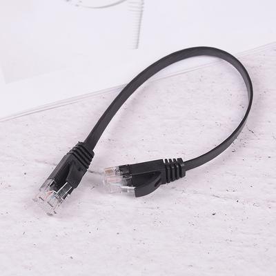 Černý kabel RJ45 Ethernet 10 palců 25 cm síťový Cat patch kabel internetový Cat6 drát