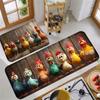 Cartoon Chicken Wood Grain Welcome Doormat, Non Slip Floor Mat for Kitchen Bathroom Patio and Balcony, Spring Summer Decor