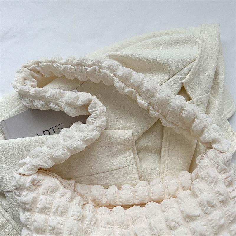 Pleated Cloud Bag: Elegant Shoulder & Crossbody Handbag in Macaron Colors