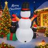 5.91FT Yard Party Decoration Inflatable Snowman Penguins Toy LED Light Xmas Home Supplies Xmas Ornament Christmas Holiday Gift
