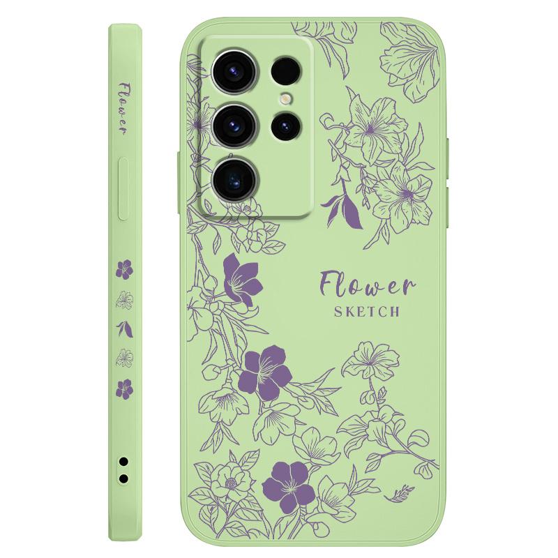 Line Morning Glory Phone Case For Samsung Galaxy S25 FE S24 S23 S22 S21 S20 S10 S10E Ultra Plus Note 20 Ultra Plus Cover