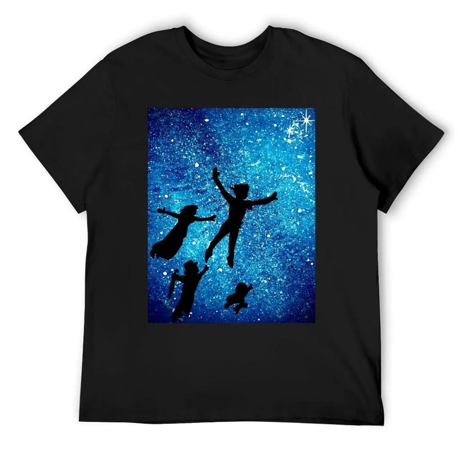 Flying to Neverland T-Shirt anime t shirts quick drying anime summer clothes anime shirts men S