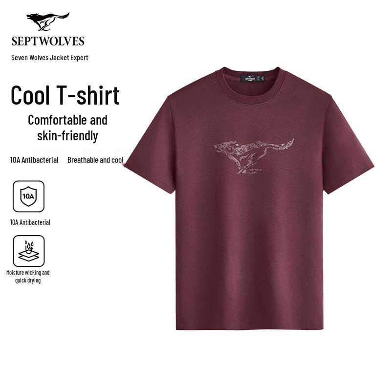 Septwolves Men s 10A Antibacterial Cool-Sense Short Sleeve T-Shirt 175/92A