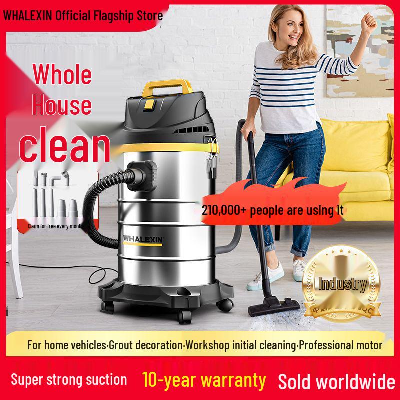 JingSen German Vacuum Cleaner: Dual-Use Wet/Dry & Large Suction for Household and Industrial Cleaning