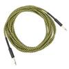 Musical Instrument Cable Braided Shielding Audio Extension Cord with NickelPlated Plug 6 Meter