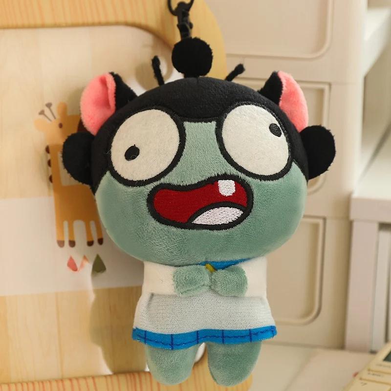14cm Karikatür Kolye Karakter Peluş Oyuncaklar Anahtarlık Küçük Kardeş Sana Tapıyor Peluş Bebek Sevimli Doldurulmuş Kız Çocuk Oyuncak Hediyesi