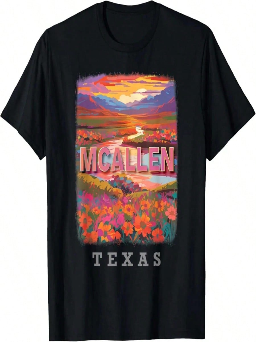 Футболка McAllen Texas TX Borderland Bliss SD338 S разноцветный