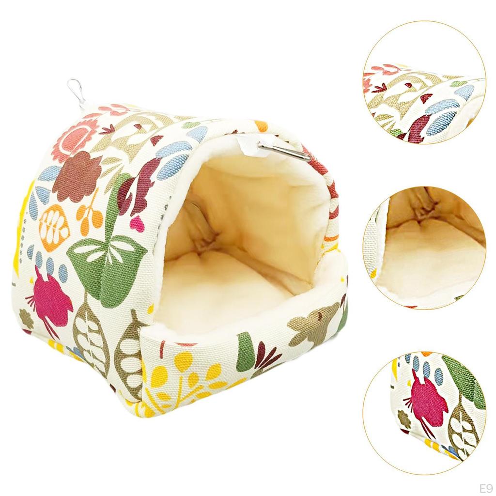 Guinea Pig Bed House Hideout Winter Warm Hamster Cave for Chinchilla