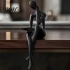 Artistic Home Accessory Abstract Art Thinker Statue, 3D Printed Reading Figurine, Modern Bookshelf Contemporary Statue Sculpture for Living