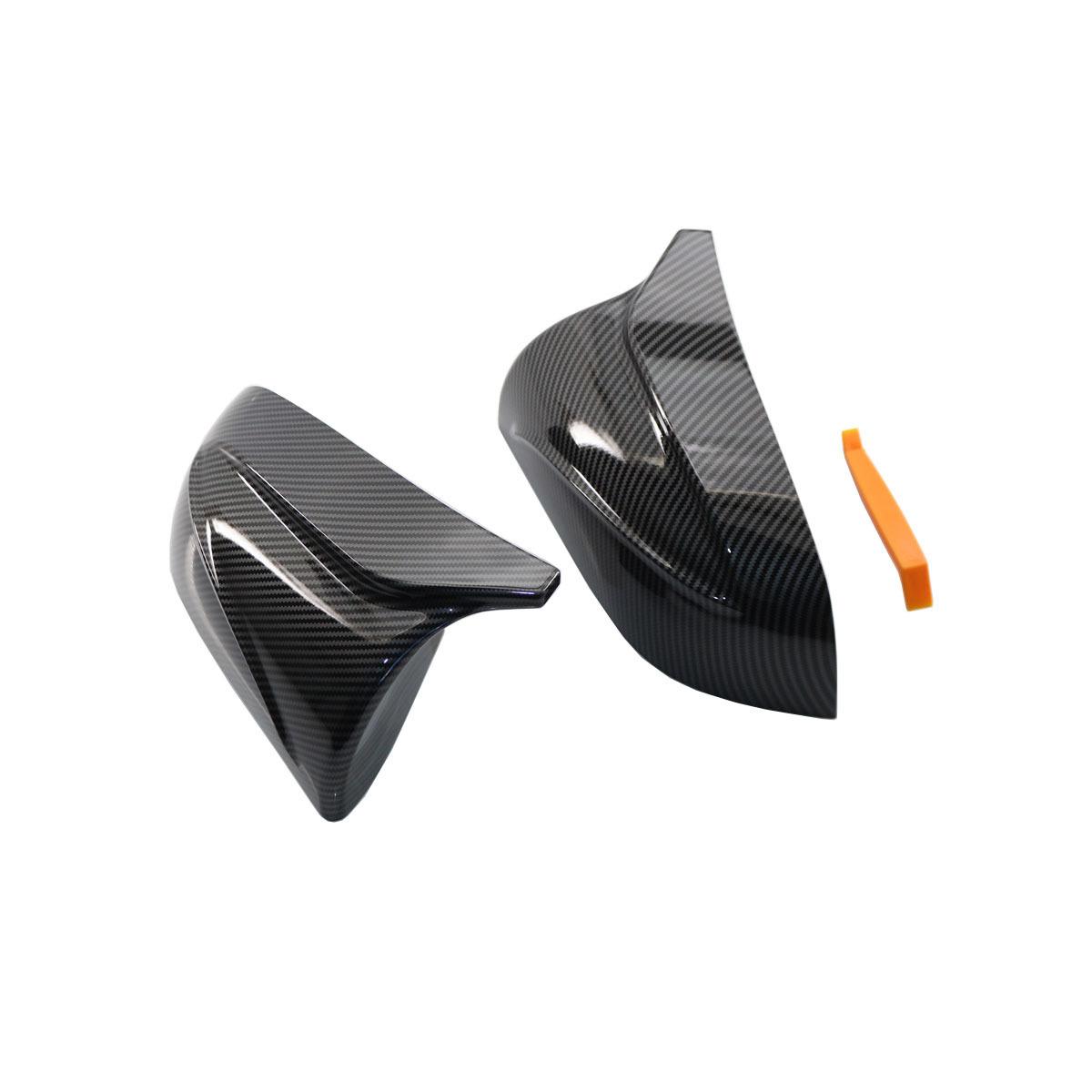 

For Tesla Model 3 Rear View Door Wing Side Mirror Cover Caps Shell Case rearview Cap Exterior Accessories Carbon Fiber B-Carbon