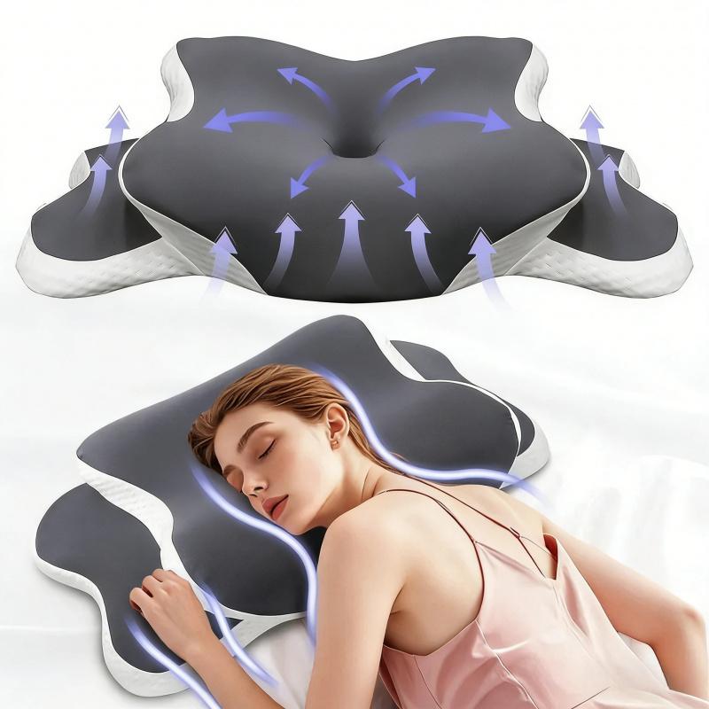 Cervical Pillow for Neck Support Ergonomic Butterfly Memory Foam Pillows for Sleeping Side Back Stomach Orthopedic Bed Pillow