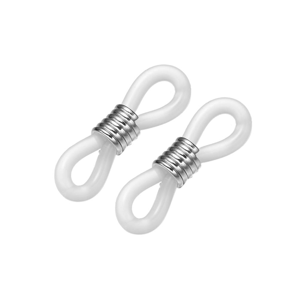 20pcs Glasses Chain Anti-slip Buckle Lanyard Connecting Buckle Spring Silicone Ring Anti-loss Hanging Ring DIY Accessories
