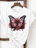 (Asian Size) trend flower cute Woman Women Fashion Tee Top Print Female Clothing Short Sleeve T Shirt Graphic T-shirts