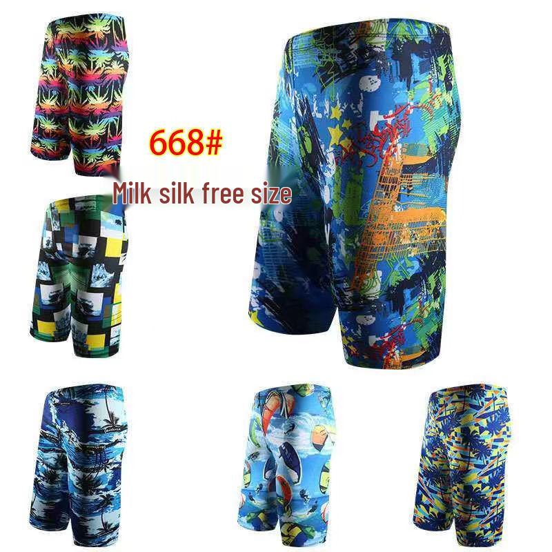 

Мужские пляжные плавки из молочного шелка с принтом 3XL 45-75 kg