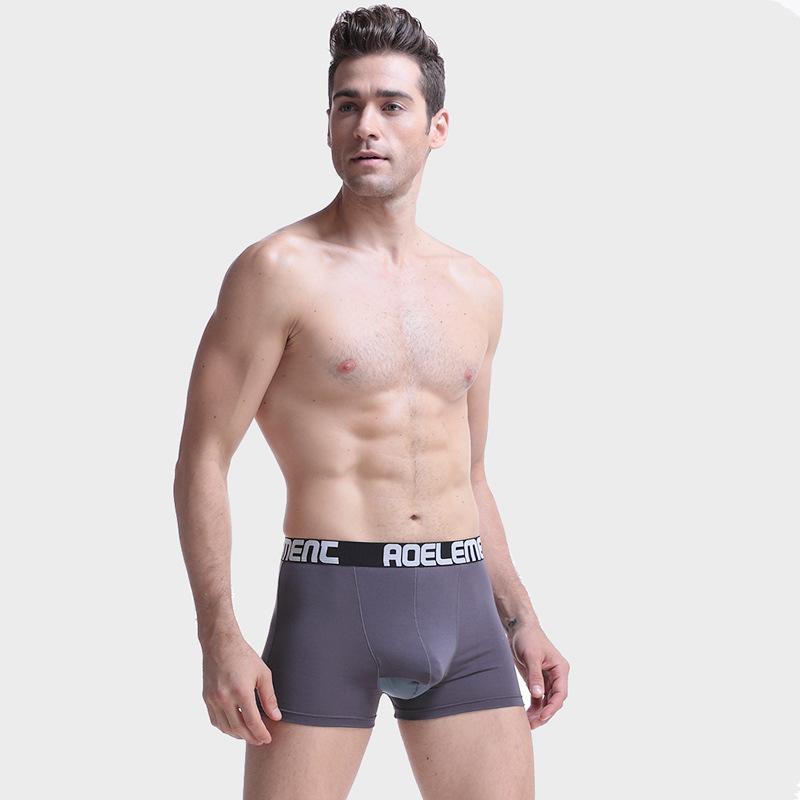 Herren Eis-Seide Mid-Rise Boxer Briefs mit Hodensackstütze