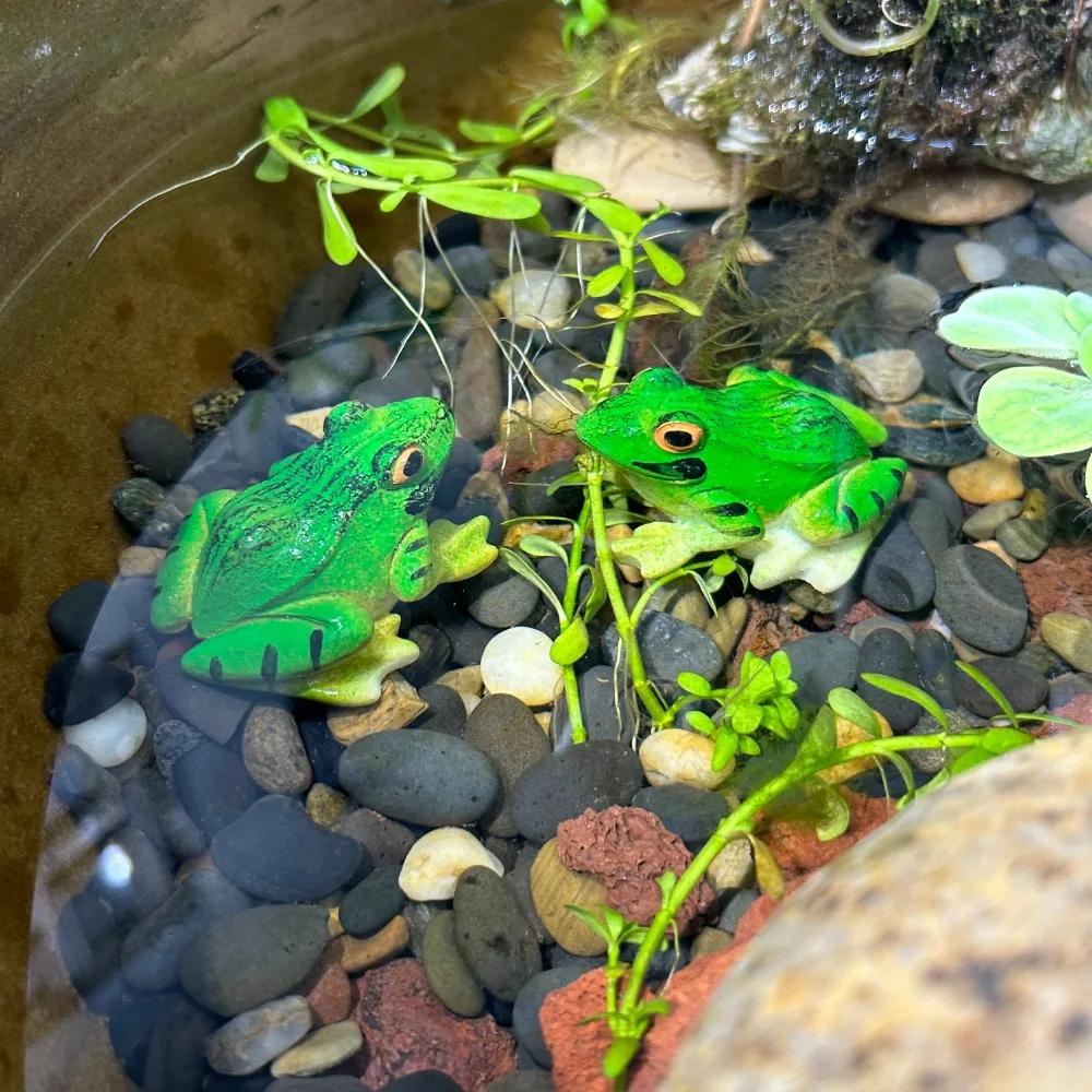 Simulated Frog Ornament, Water Tank, Fish Tank, Water Dispenser, Water Pool, Landscape Design, Resin Submerged Handicraft