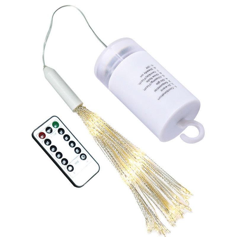 Firework Copper Led Fairy Wire String Lights Remote Control Christmas Decor
