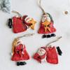 2pcs Hand-painted Santa Claus Ornament Creative Christmas Figurine Pendant  Gift