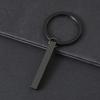 Laser-Printed Stainless Steel Cube Pillar Keychain Gift