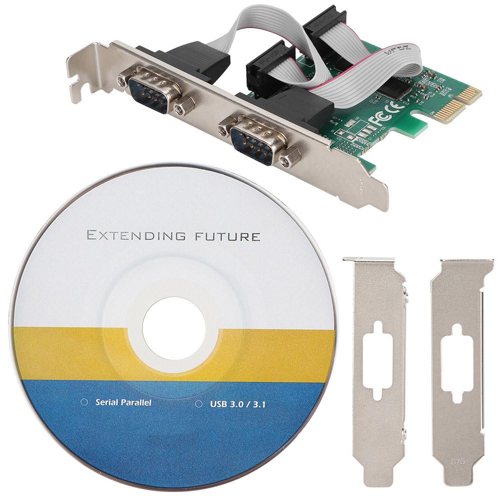 ST316 PCI E To 2 Port RS232 Extension Adapter Card Serial Card