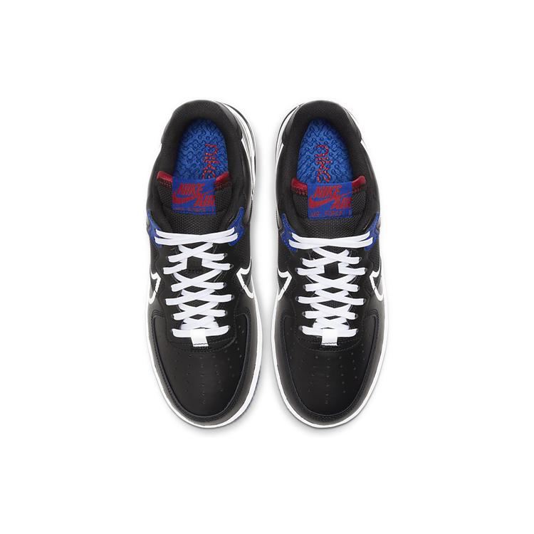 New Nike Air Force 1 Low React Black White Gym Red Gym Blue CT1020-001
