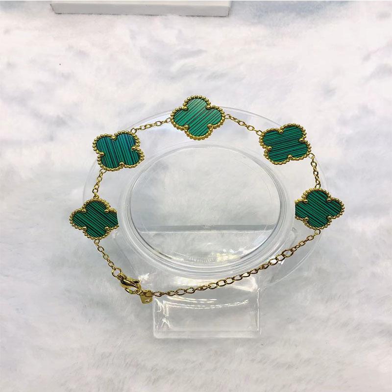 15mm Lucky Titanium Bracelet 18K Ladies Simple Fashion Four Leaf Clover Bracelet Jewelry