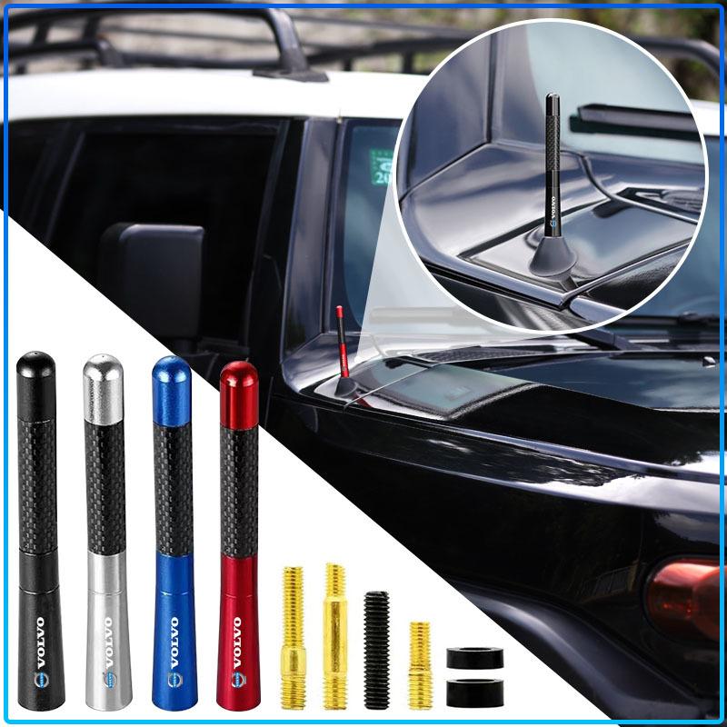 12cm Carbon Fiber Radio Car Antenna Auto Accessories sticker For Volvo 240 C70 S40 S50 S60 S70 S80 S90 V40 V50 V60 V90 XC40 XC60 XC90 Vnl Truck